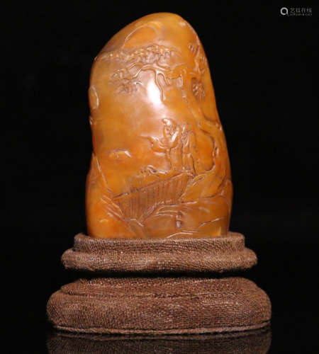A TIANHAUNG STONE CARVED SEAL