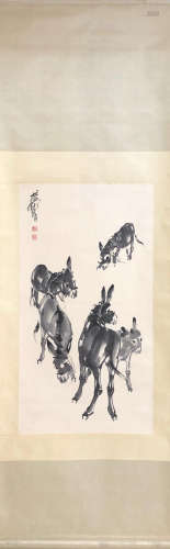 ZHOU HUANG <FIVE DONKEYS> PAINTING