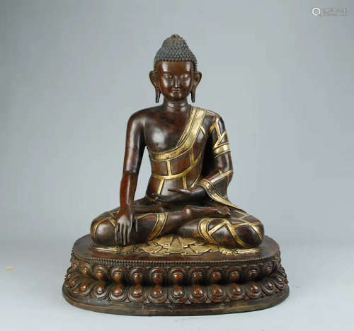 17-19TH CENTURY, AN OLD  BUDDHA CARVED ORNAMENT, QING DYNASTY
