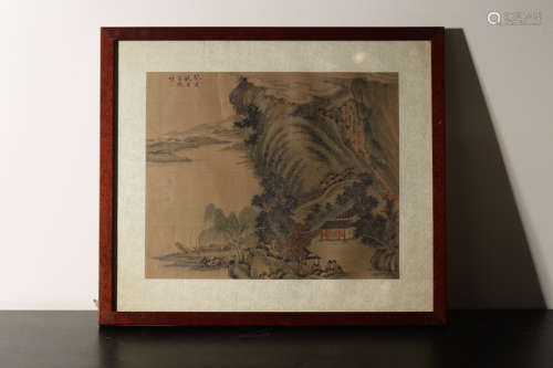 17-19TH CENTURY, A LANDSCAPE PAINTING, QING DYNASTY