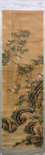 17-19TH CENTURY, UNKNOW <ZHU SHI MA QUE> PAINTING, QING DYNASTY
