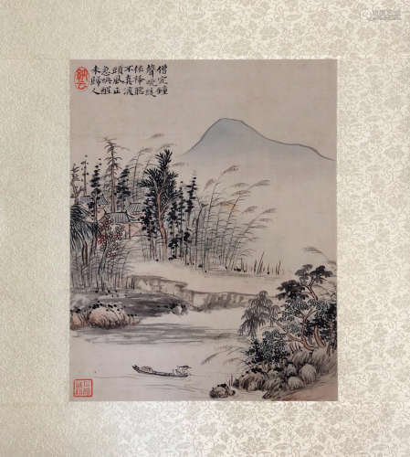 17-19TH CENTURY, XIN LUO SHAN REN YAN HUA <SHAN SHUI CE YE 8> PAINTING, QING DYNASTY