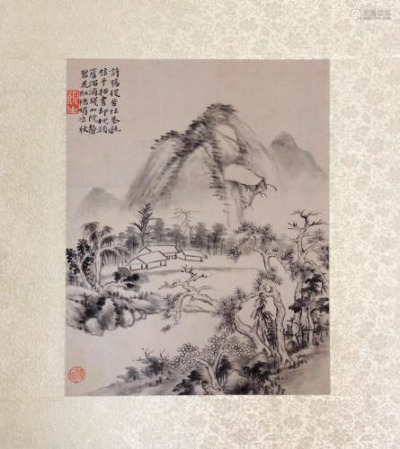 17-19TH CENTURY, XIN LUO SHAN REN YAN HUA <SHAN SHUI CE YE 10> PAINTING, QING DYNASTY
