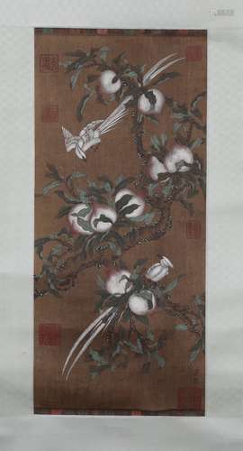 A Chinese Scroll Painting By Liang Kai - Perching by