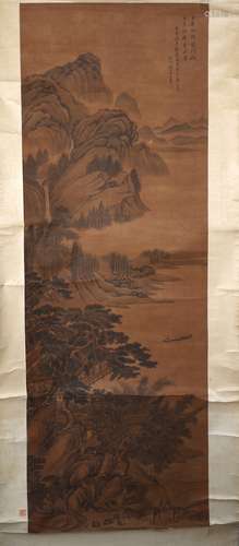 A Fine Chinese Classic  Painting By Wang Hui - Scholars