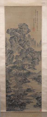 A Fine Chinese Classic Painting By Wang Mengshan -