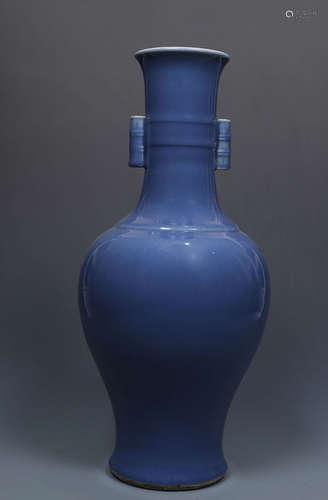 A CHINESE LAVENDER AND BLUE GLAZED PORCELAIN VASE