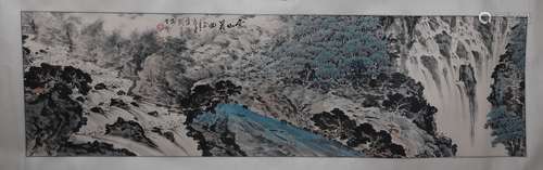 A CHINESE LANDSCAPE PAINTING SIGNED BY GUAN SHAN YUE