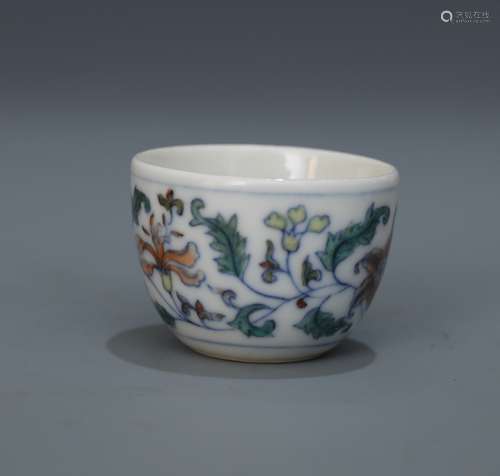 A Fine Chinese Doucai Bowl With Yongzheng Mark