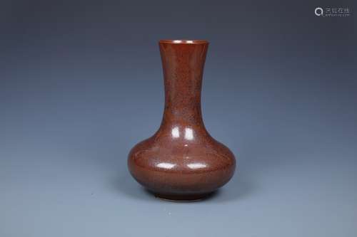 A Chinese Iron-red Glazed Vase