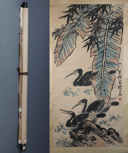 A Fine Chinese Painting By Li kuchan - Ducks In The