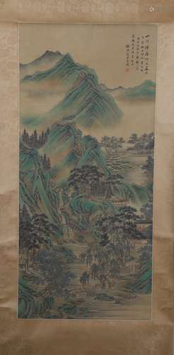 A Fine Chinese Classic Painting By Xu Bangda - Mountain