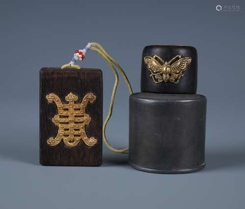 RARE CHINESE ALOESWOOD ORNAMENT SET