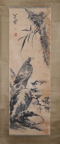 A CHINESE PAINTING OF EAGLE SIGNED BY BADASHANREN