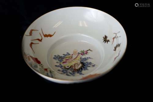 A Rare Famille Rose Porcelain Bowl