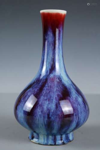 A Flambe-Glazed Porcelain Vase