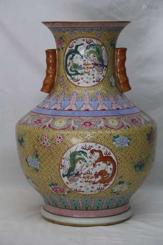 A Famille Rose Porcelain Vase