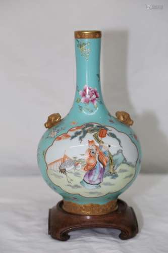 A Famille Rose Vase