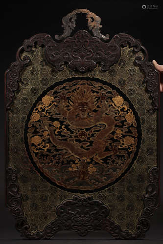 17-19TH CENTURY, AN IMPERIAL STYLE HANGING SCREEN, QING DYNASTY