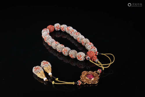 AN OLD RICE GRAINS DESIGN PEARL ROSARY