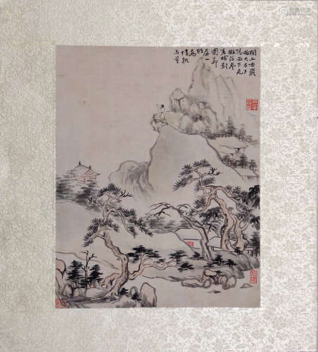 17-19TH CENTURY, XIN LUO SHAN REN YAN HUA <SHAN SHUI CE YE 1> PAINTING, QING DYNASTY