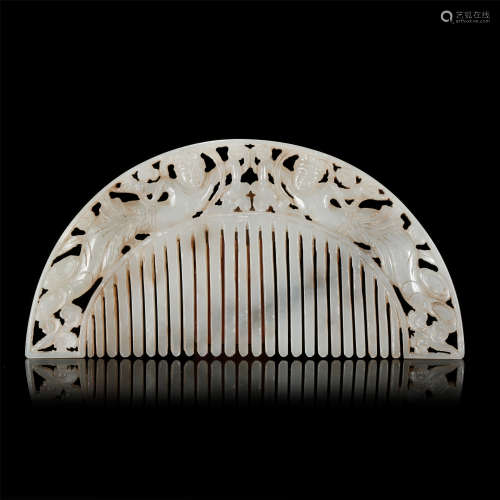 CHINESE NEPHRITE JADE COMB LIAO DYNASTY