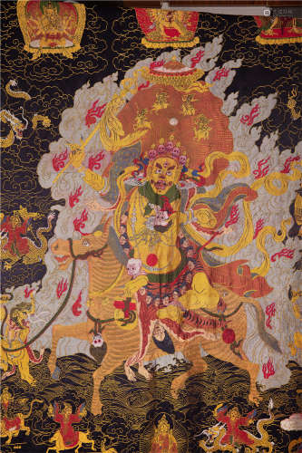 CHINESE EMBROIDERY THANGKA TAPESTRY