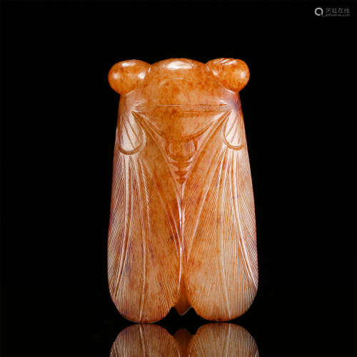 CHINESE NEPHRITE JADE CICADA HAN DYNASTY