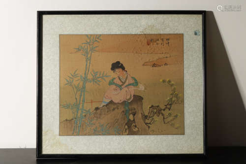 17-20TH CENTURY, A CHARACTER PAINTING , QING DYNASTY