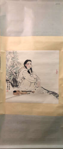 JIAYING HE <TI QING SHAO NV > PAINTING