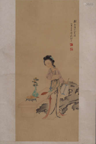 17-19TH CENTURY, A SU WANG CHARACTER PAINTING, QING DYNASTY