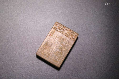 17-19TH CENTURY, A VERSE PATTERN OLD AGILAWOOD PENDANT, QING DYNASTY
