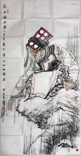 JIAYING HE<QIANG NV XI SHUI TU> PAINTING