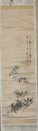 Chinese water color painting on paper, attribute to Chen Shigu.