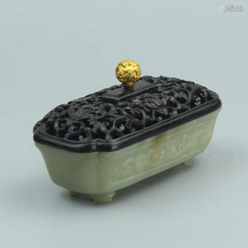 Chinese carved jade incense burner.