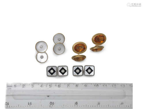 (qty) A collection of cufflinks and dress-sets