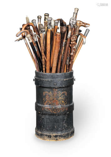 A large collection of 19th and early 20th century walking canes and novelty sticks