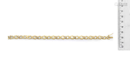 A diamond bracelet, circa 1900