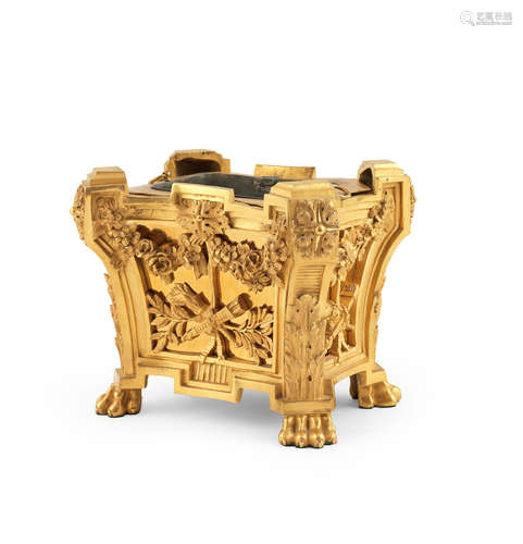 late 18th / early 19th century A small French gilt bronze Jardinière