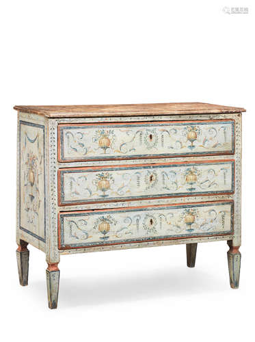 Late 18th century and later A North Italian painted commode