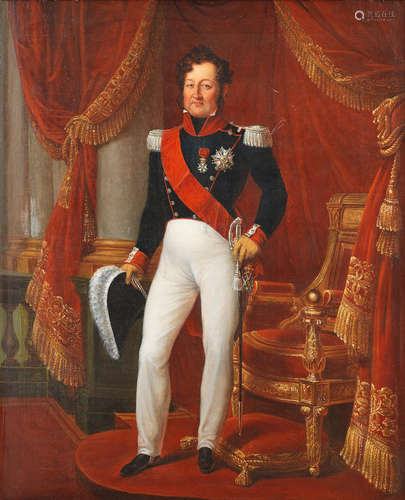 Portrait of Louis Philippe I, full-length, standing in an interior Follower of Francois Pascal Simon Gerard, called Baron Gerard(French, 1770-1837)