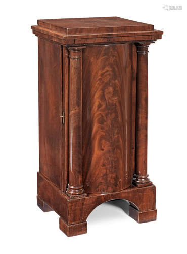 An Austrian early 19th century mahogany bedside cupboard