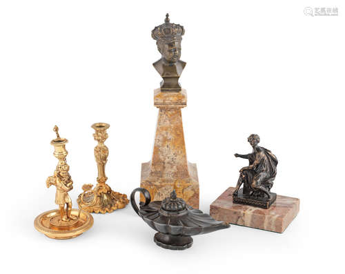 A group of 19th century bronze works of art