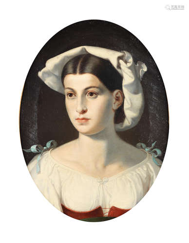 Portrait of a lady Continental School(19th Century)