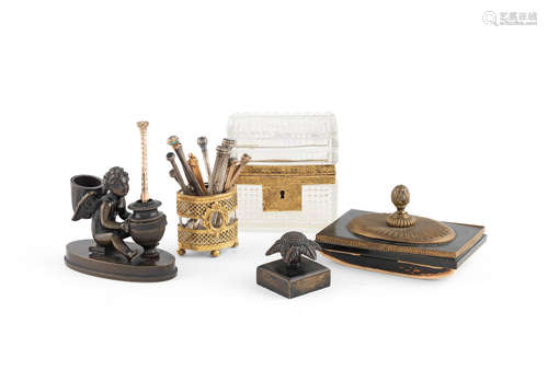 A collection of 19th and early 20th century desk accessories