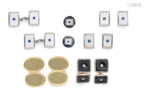 (qty) A collection of cufflinks and dress-sets