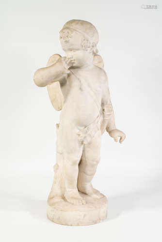 An Italian late 19th century marble figure of a young Cupid