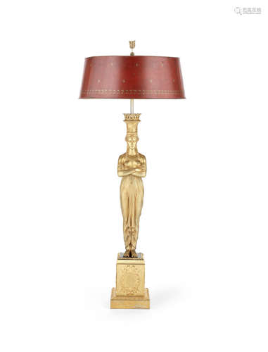 In the Empire style and after Jacob-Desmalter A large gilt bronze lamp base