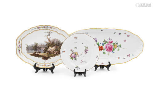 A mid 19th century Meissen serving plate