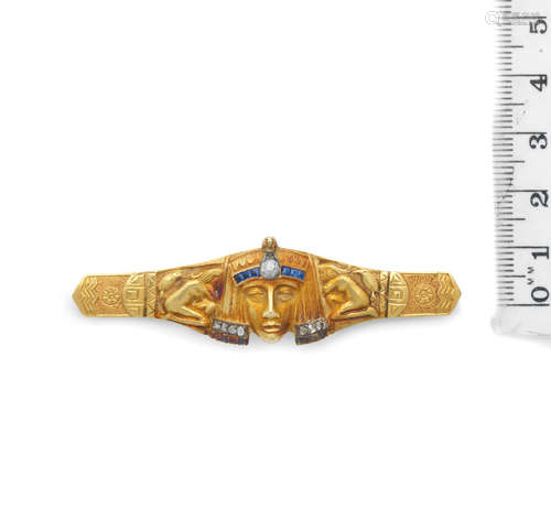 An Egyptian Revival brooch, circa 1930